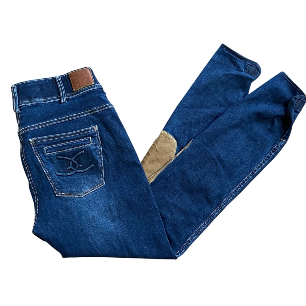 Goode Rider Stretch Denim Knee Patch Breeches Size 32 Long